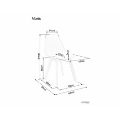 KRZESŁO MORIS BUK/CZARNY