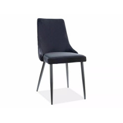 KRZESŁO PIANO B VELVET CZARNY STELAŻ/CZARNY BLUVEL 19