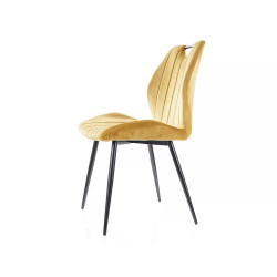 Krzesło tapicerowane Arco Velvet czarny stelaż/curry bluvel 68