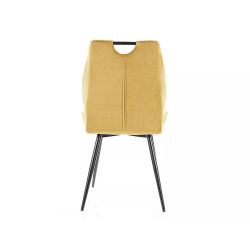 Krzesło tapicerowane Arco Velvet czarny stelaż/curry bluvel 68