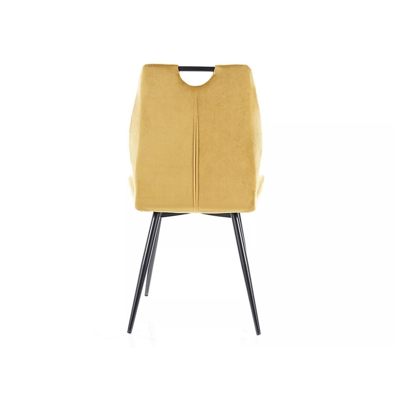 Krzesło tapicerowane Arco Velvet czarny stelaż/curry bluvel 68