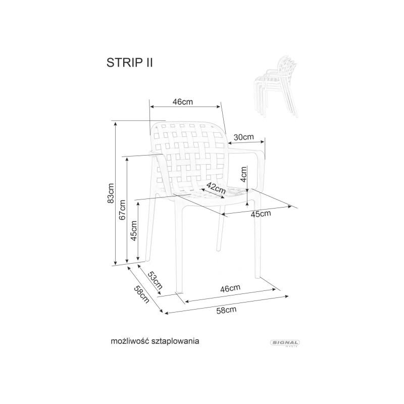 Krzesło Strip szare