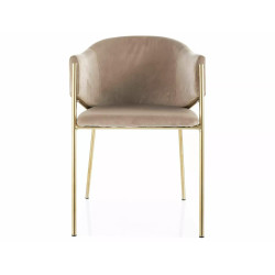 KRZESŁO BONO VELVET ZŁOTY STELAZ/BEŻ BLUVEL 28