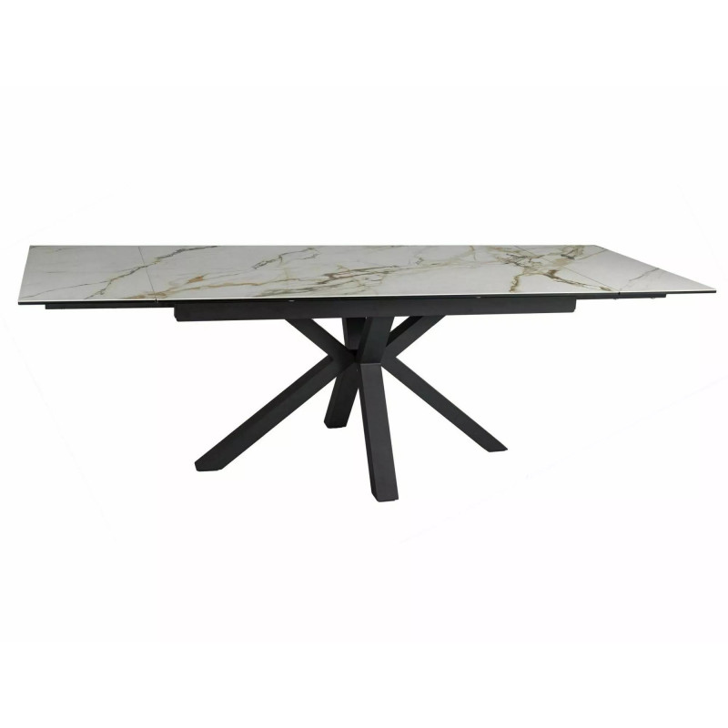 Stół Ceramiczny Columbus 160(240)X90 brąz/czarny mat