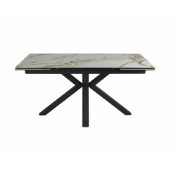 Stół Ceramiczny Columbus 160(240)X90 brąz/czarny mat