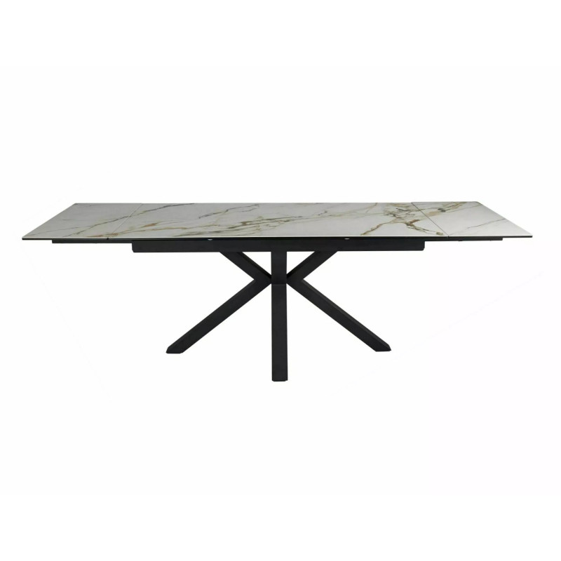 Stół Ceramiczny Columbus 160(240)X90 brąz/czarny mat