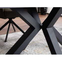 Stół Ceramiczny Columbus 160(240)X90 brąz/czarny mat