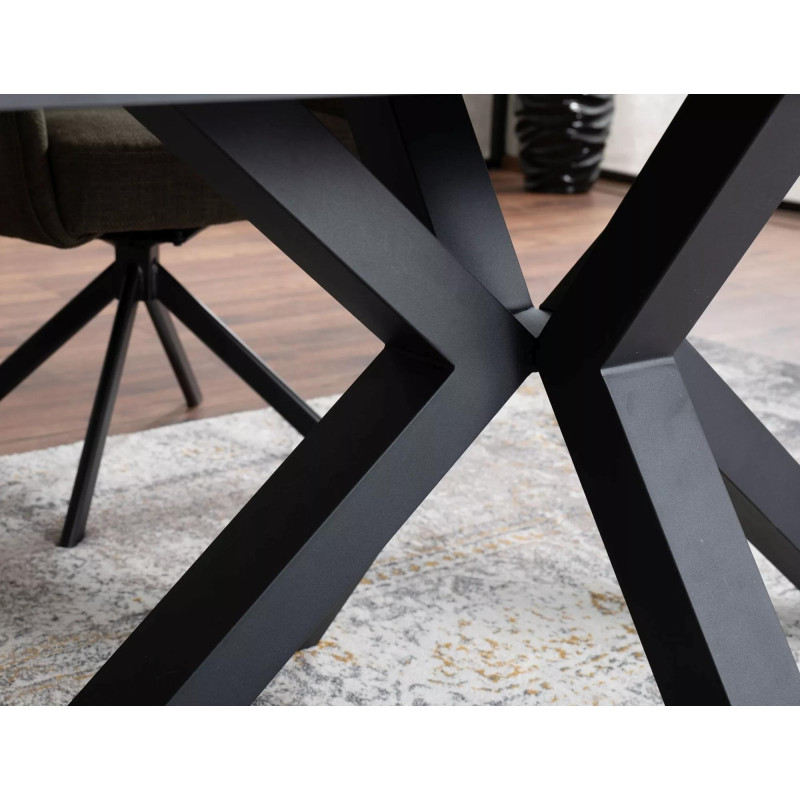 Stół Ceramiczny Columbus 160(240)X90 brąz/czarny mat