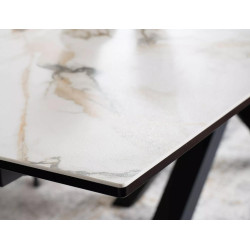 Stół Ceramiczny Columbus 160(240)X90 brąz/czarny mat