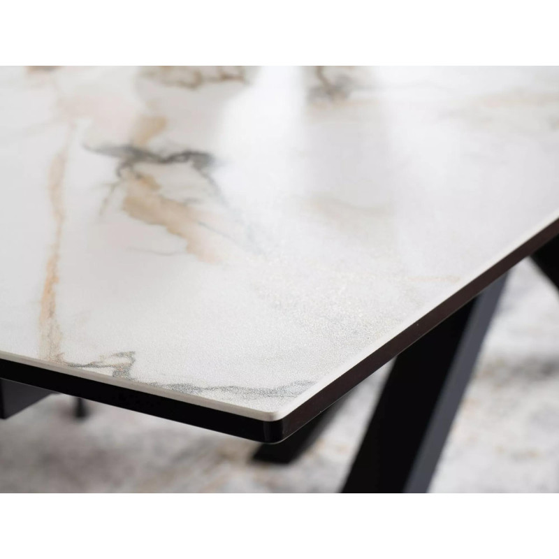 Stół Ceramiczny Columbus 160(240)X90 brąz/czarny mat
