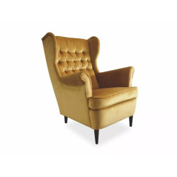 FOTEL HARRY VELVET CURRY BLUVEL 68 / WENGE