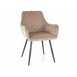 KRZESŁO FIG VELVET CZARNY STELAŻ/BEŻ BLUVEL 28