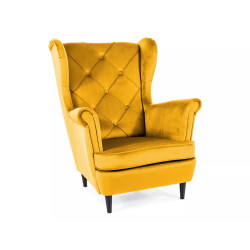 FOTEL LADY VELVET CURRY BLUVEL 68 / WENGE