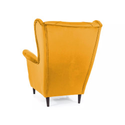 FOTEL LADY VELVET CURRY BLUVEL 68 / WENGE