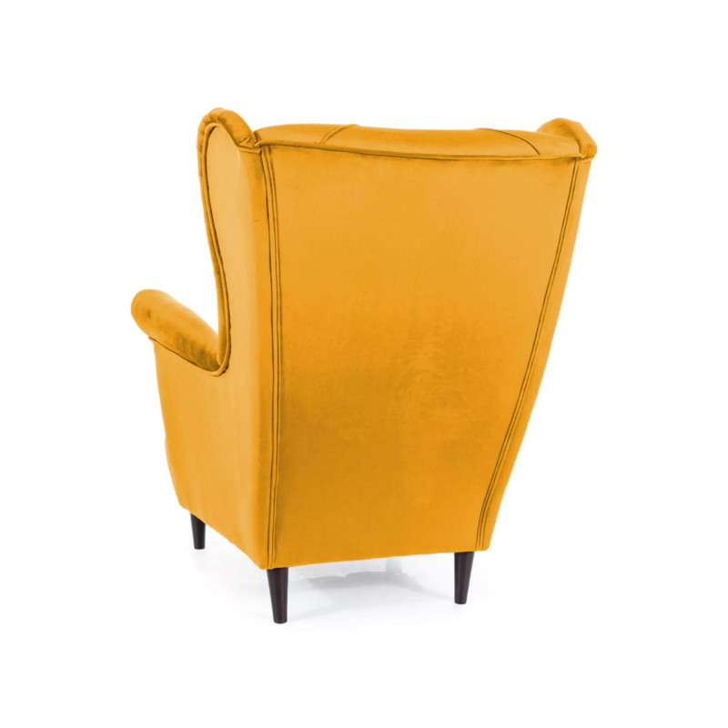 FOTEL LADY VELVET CURRY BLUVEL 68 / WENGE