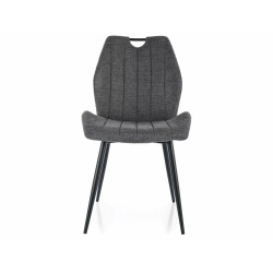 Krzesło tapicerowane Arco Brego czarny stelaż/ciemny szary 18