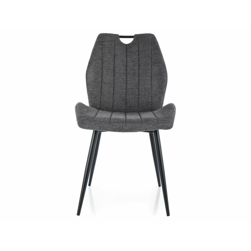 Krzesło tapicerowane Arco Brego czarny stelaż/ciemny szary 18