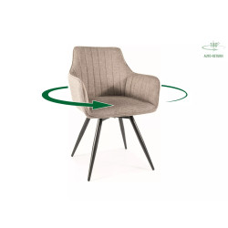 KRZESŁO BALLO BREGO STELAŻ CZARNY / BEŻ 34