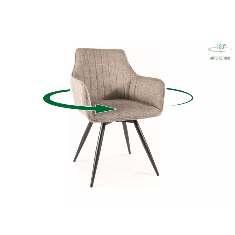 KRZESŁO BALLO BREGO STELAŻ CZARNY / BEŻ 34