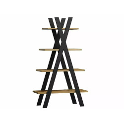 REGAŁ TIPI DĄB WOTAN+CZARNY 136X80 REGAŁ TIPI DĄB WOTAN+CZARNY 136X80