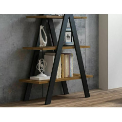 REGAŁ TIPI DĄB WOTAN+CZARNY 136X80 REGAŁ TIPI DĄB WOTAN+CZARNY 136X80