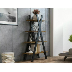 REGAŁ TIPI DĄB WOTAN+CZARNY 136X80 REGAŁ TIPI DĄB WOTAN+CZARNY 136X80