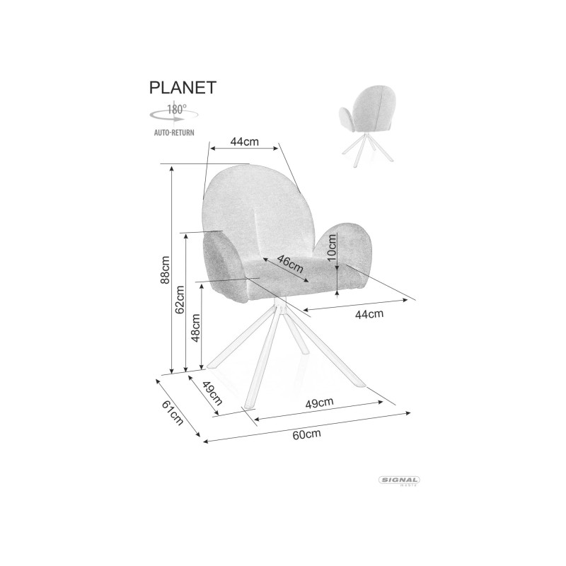 Krzesło obrotowe Planet Raven czarny stelaż/szary 06