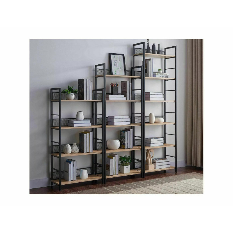 REGAŁ RAW R6 DĄB/CZARNY