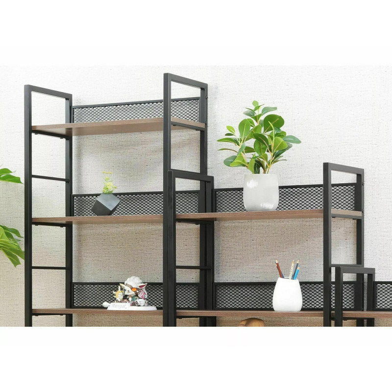 REGAŁ RAW R6 DĄB/CZARNY