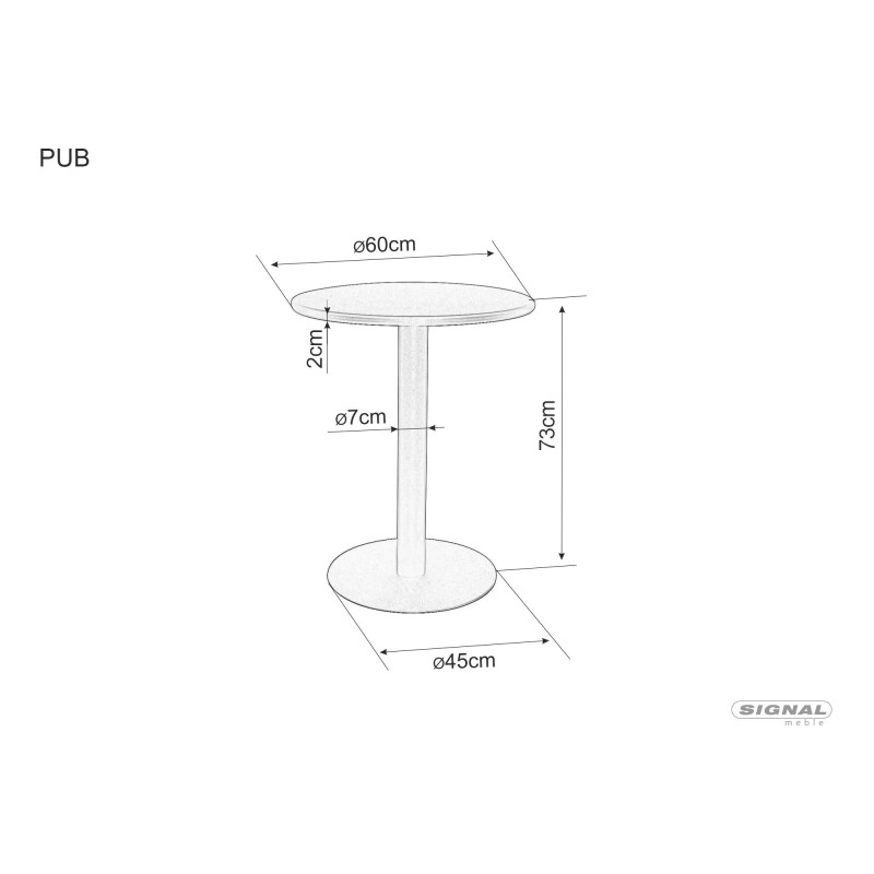 Stół barowy Pub czarny FI 60