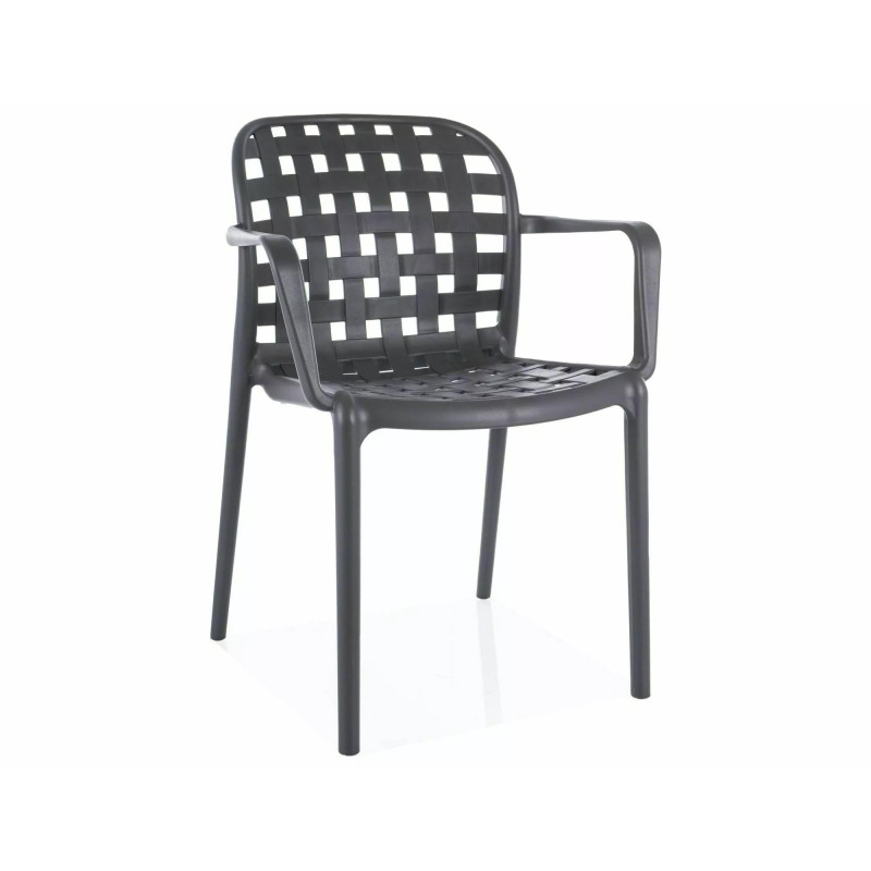 Krzesło Strip II z podłokietnikami szare