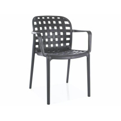 Krzesło Strip II z podłokietnikami szare