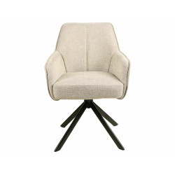 Krzesło obrotowe Notti Brego czarny stelaż/ jasny beż 31