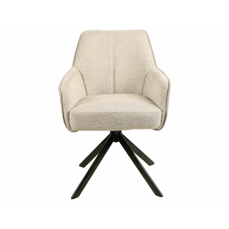 Krzesło obrotowe Notti Brego czarny stelaż/ jasny beż 31