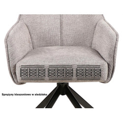 Krzesło obrotowe Notti Brego czarny stelaż/ jasny beż 31