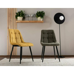 Krzesło tapicerowane Chic Brego oliwkowe