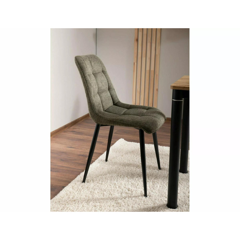 Krzesło tapicerowane Chic Brego oliwkowe