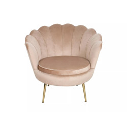 FOTEL CAMELLIA 1 VELVET BEŻOWY BLUVEL 28/ZŁOTY
