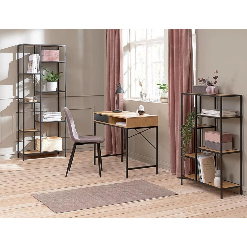 REGAŁ COSTA B DĄB/CZARNY