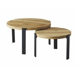 ŁAWA POLO DĄB ARTISAN/CZARNY FI 80 FI 60 (ZESTAW) ŁAWA POLO DĄB ARTISAN/CZARNY FI 80 FI 60 (ZESTAW)