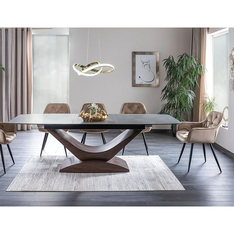 KRZESŁO CHERRY VELVET CZARNY STELAŻ/BEŻ BLUVEL 28