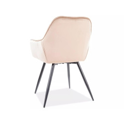 KRZESŁO CHERRY VELVET CZARNY STELAŻ/BEŻ BLUVEL 28