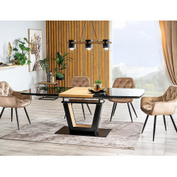 KRZESŁO CHERRY VELVET CZARNY STELAŻ/BEŻ BLUVEL 28