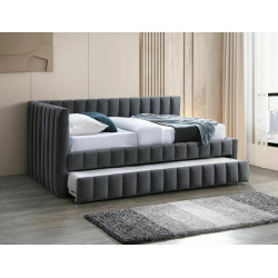 ŁÓŻKO ALFIE VELVET 120X200 SZARY BLUVEL 14 ŁÓŻKO ALFIE VELVET 120X200 SZARY BLUVEL 14