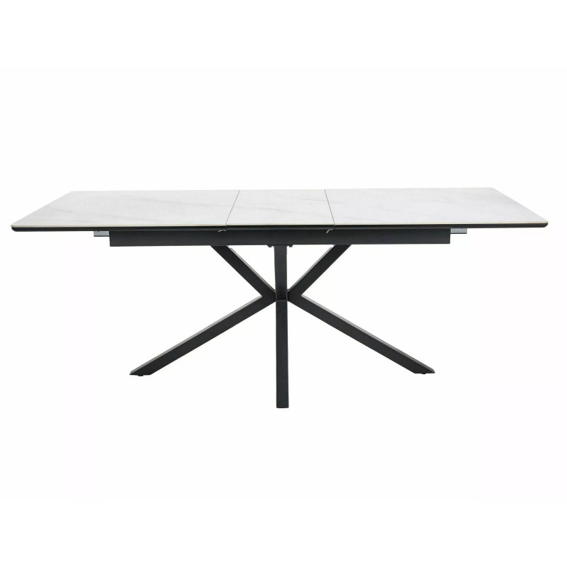 Stół Logan Ceramic biały/czarny mat 160(200)x90