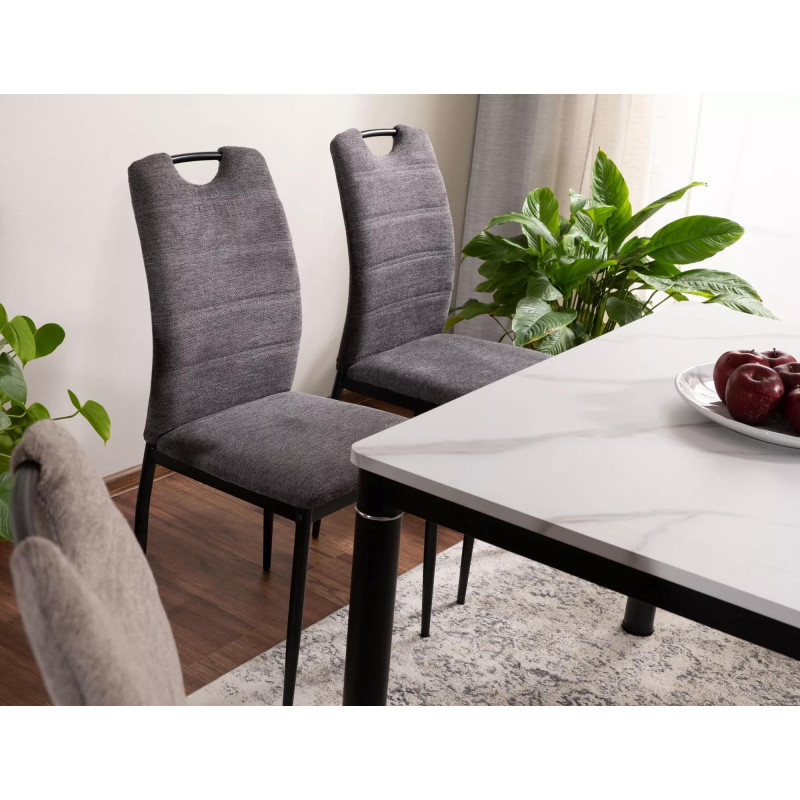 KRZESŁO RIP BREGO CZARNY STELAŻ/ C.SZARY 18