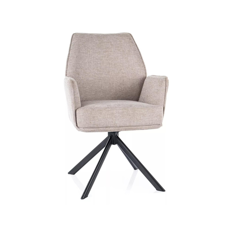Krzesło obrotowe Hugo Brego czarny stelaż/jasny beż 31