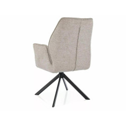 Krzesło obrotowe Hugo Brego czarny stelaż/jasny beż 31