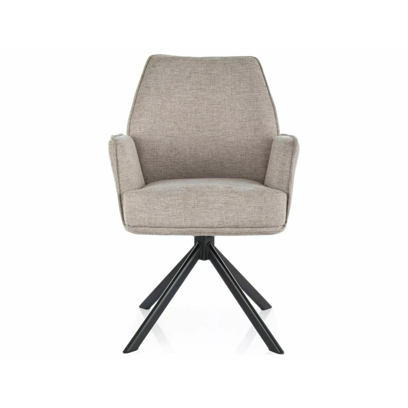 Krzesło obrotowe Hugo Brego czarny stelaż/jasny beż 31