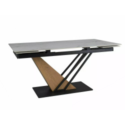 Nowoczesny stół Genesis biały/dąb 180(240)x90